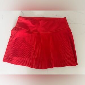 Lululemon Red Pleated Athletic Skort size 2